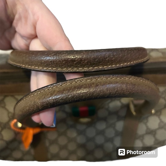 Gucci Authentic Vintage GG Logo Canvas Sherry Line Boston Doctor Bag - Picture 13 of 15